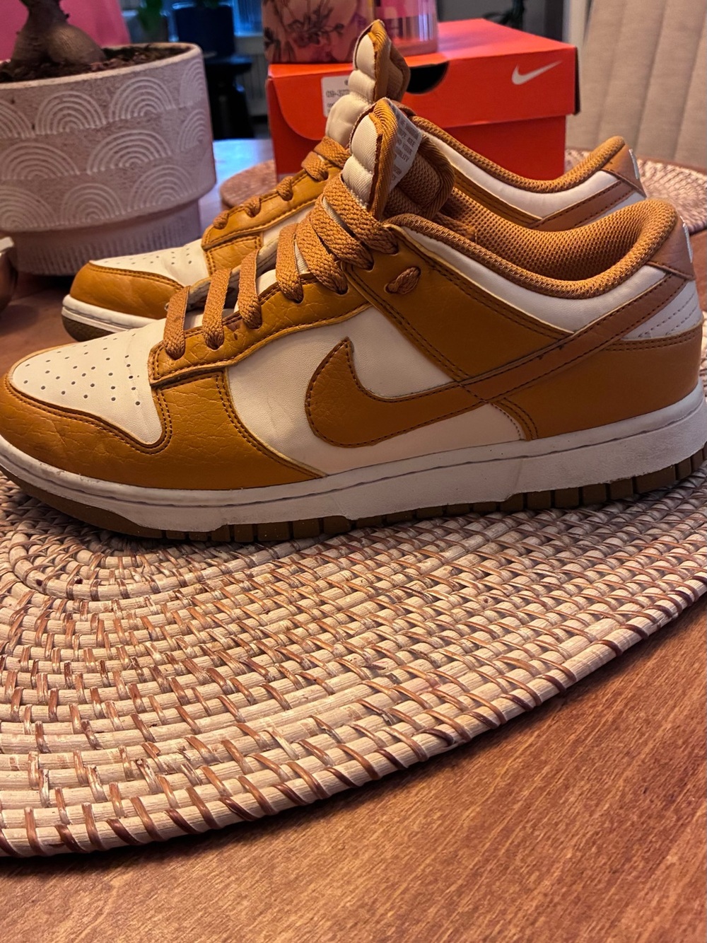 Nike Men’s Low-Top Sneakers - Mustard/Off-White